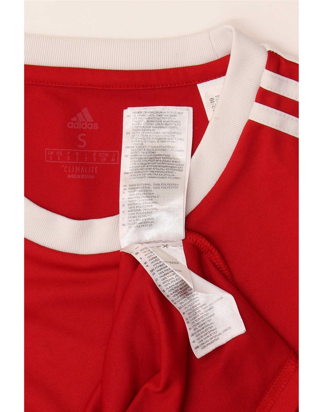 Adidas Herre Climalite T-Shirt Top Lille Rød Polyester