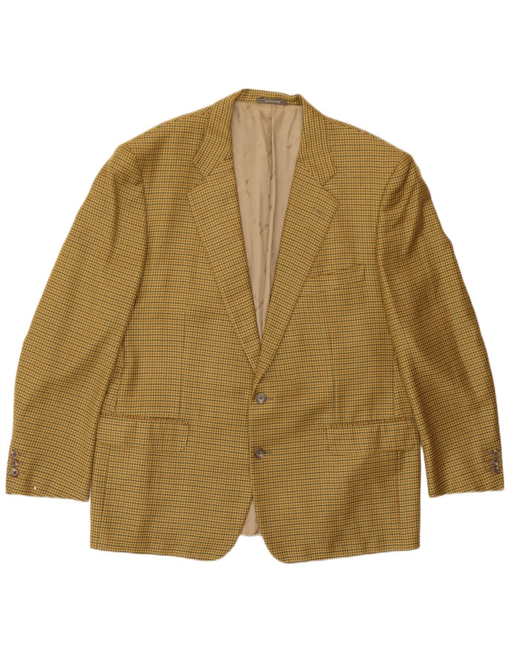 Giacca Blazer 2 Bottoni Uomo Trussardi IT 56 3XL Pied De Poule Beige