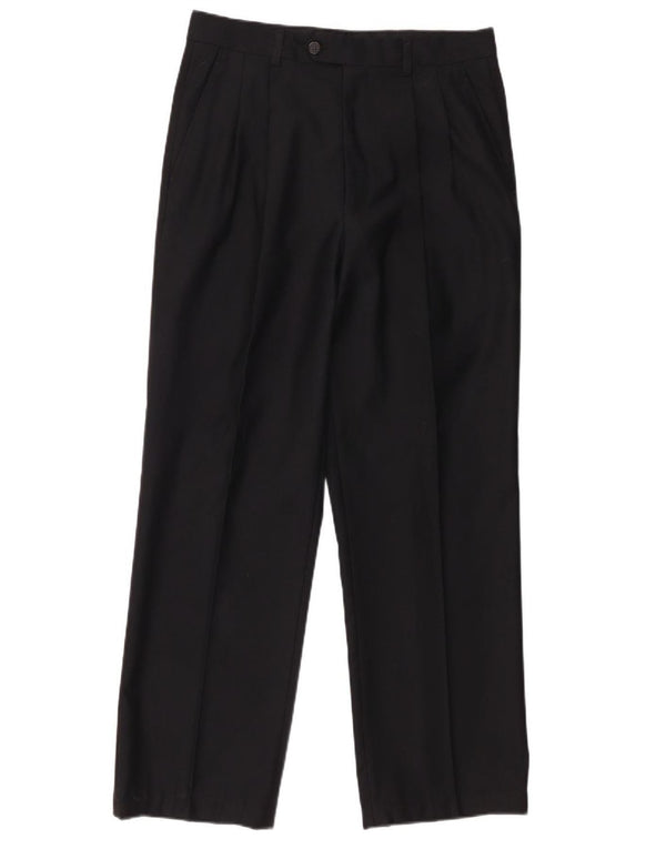 Ermenegildo Zegna Pantalón de traje con pinzas para hombre W32 L28 Lana negra