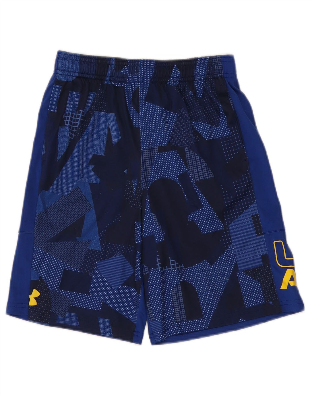 Pantaloncini sportivi con grafica da ragazzo Under Armour 9-10 anni Blu medio geometrico
