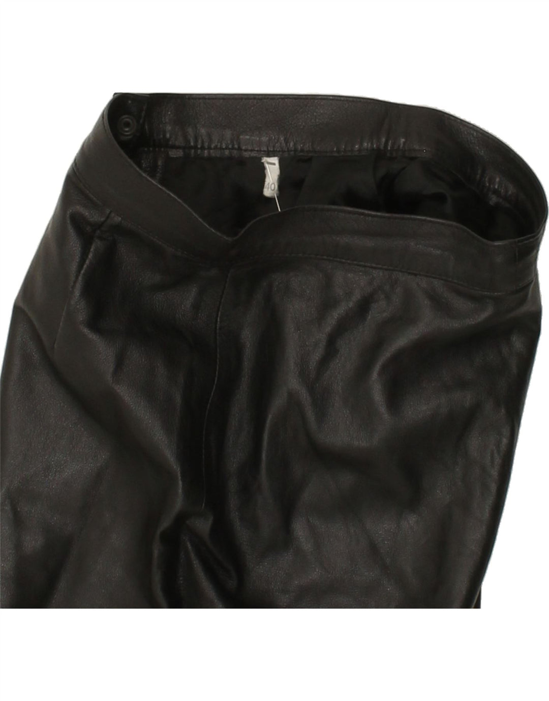 VINTAGE Womens Leather Skirt IT 40 Small W24  Black Vintage Vintage and Second-Hand Vintage from Messina Hembry 