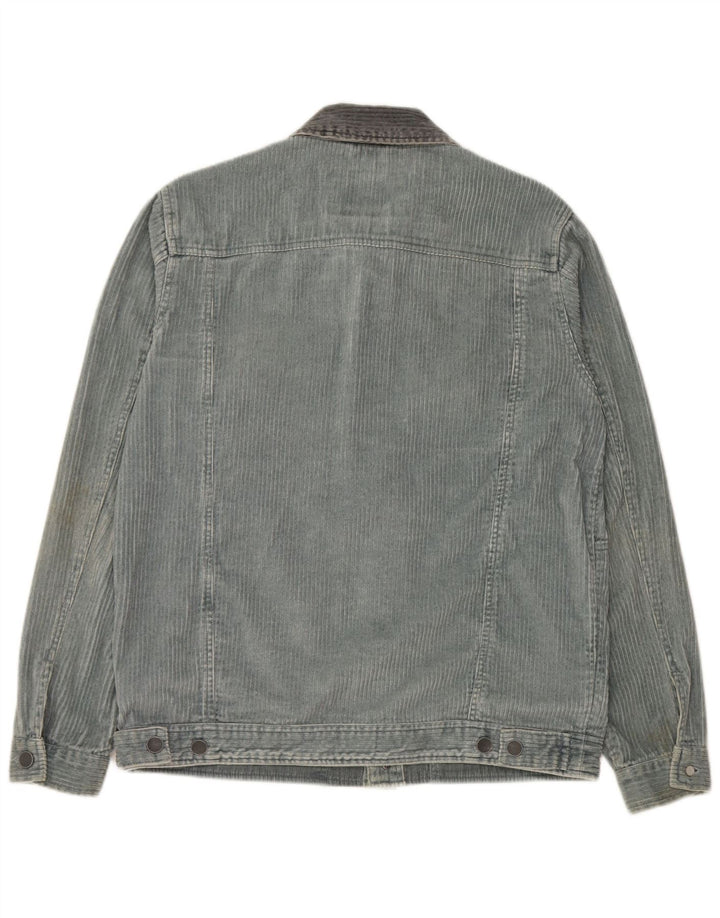 Billabong Mens Corduroy Jacket UK 38 Medium Blue Cotton