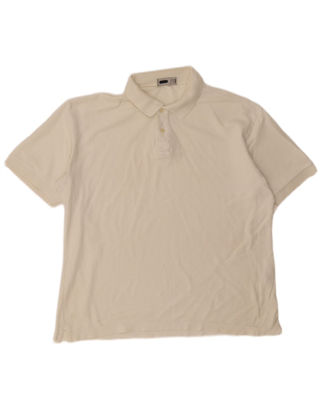 Fila Herre Polo Shirt Large White