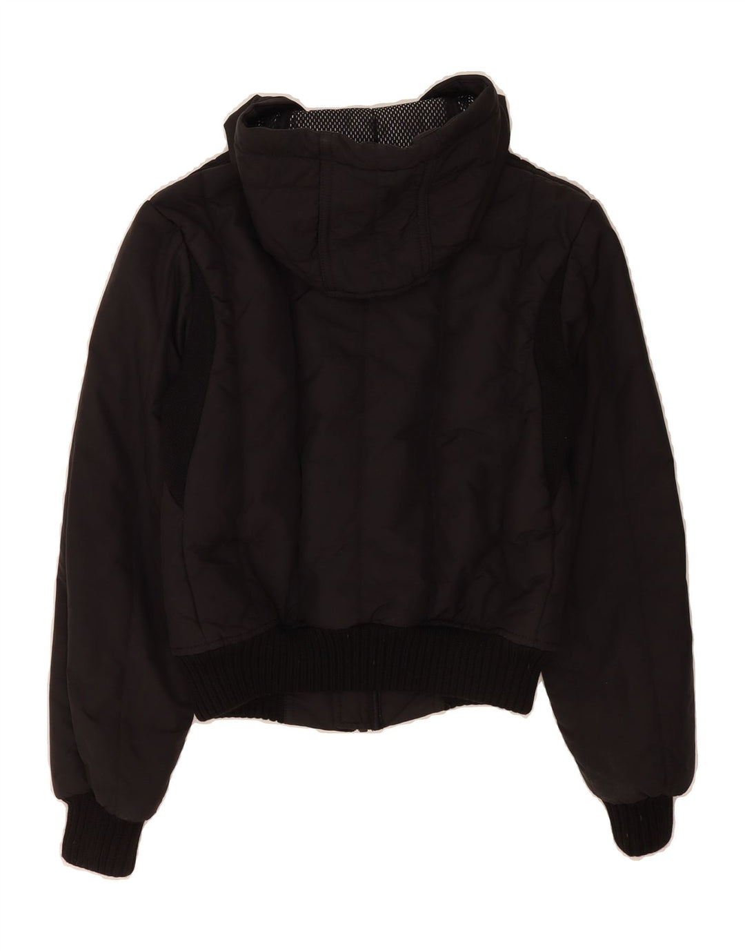 REFRIGIWEAR Womens Hooded Padded Jacket IT 42 Medium Black Nylon Vintage Refrigiwear and Second-Hand Refrigiwear from Messina Hembry 