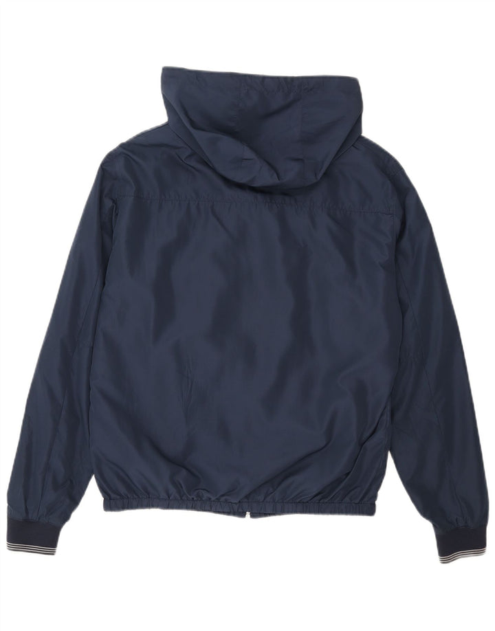 Giubbotto bomber con cappuccio da uomo Zara UK 38 poliestere medio blu navy
