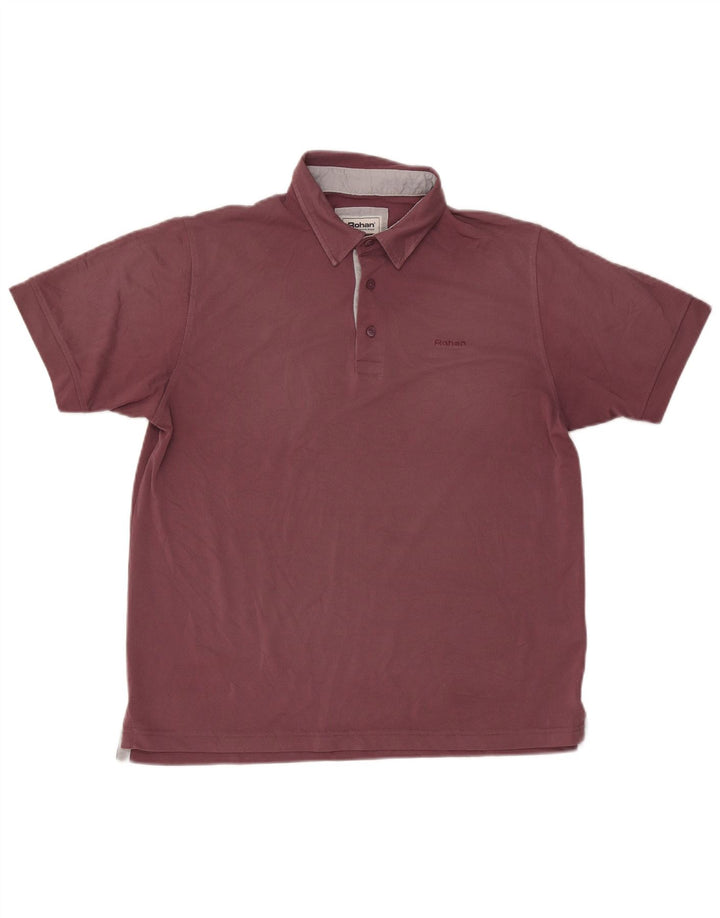 Camisa polo masculina Rohan grande poliéster cor de vinho