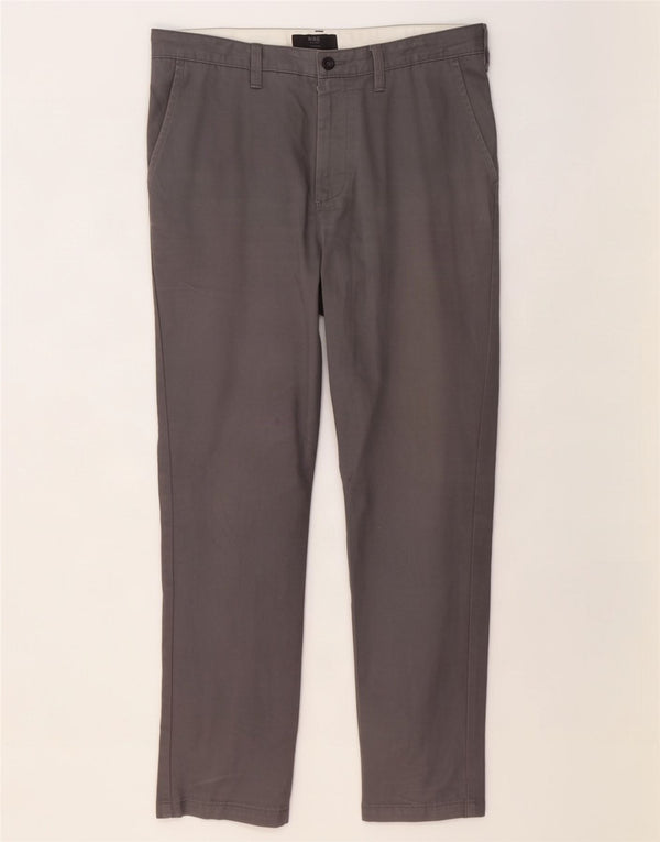 Marks & Spencer Herre Tapered Chino Bukser W32 L29 Grå Bomuld