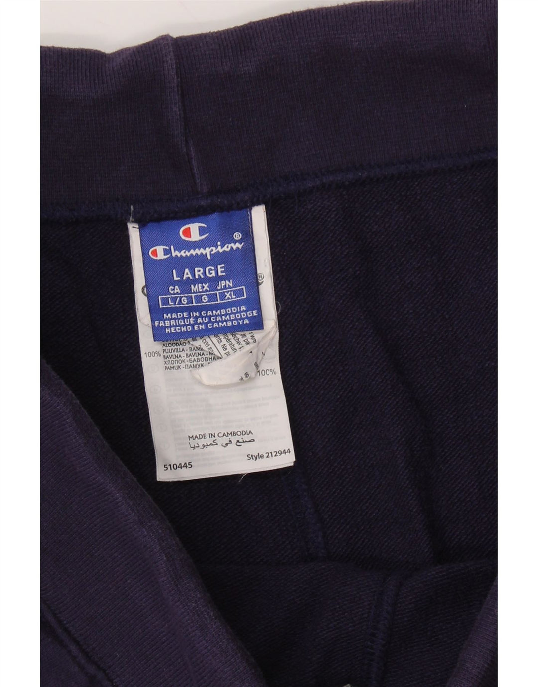 Pantaloncini sportivi da uomo Champion Large in cotone blu navy