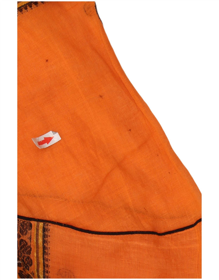 PAUL ROPP Womens See Through Oversized Shirt UK 14 Medium Orange Paisley