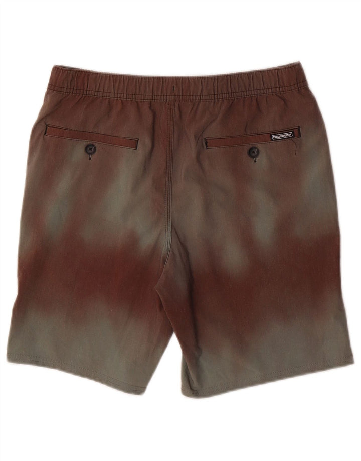O'Neill Boys Sport Shorts 13-14 Years XL Maroon Tie Dye Polyester