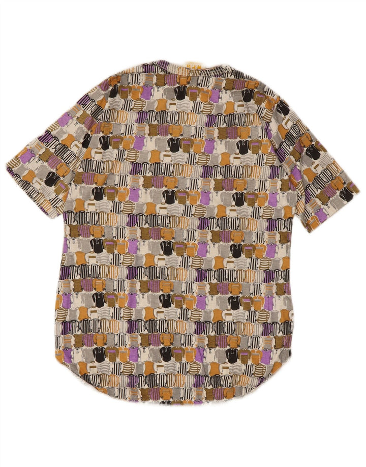 VINTAGE Womens Abstract Pattern Blouse Top IT 46 Large Multicoloured