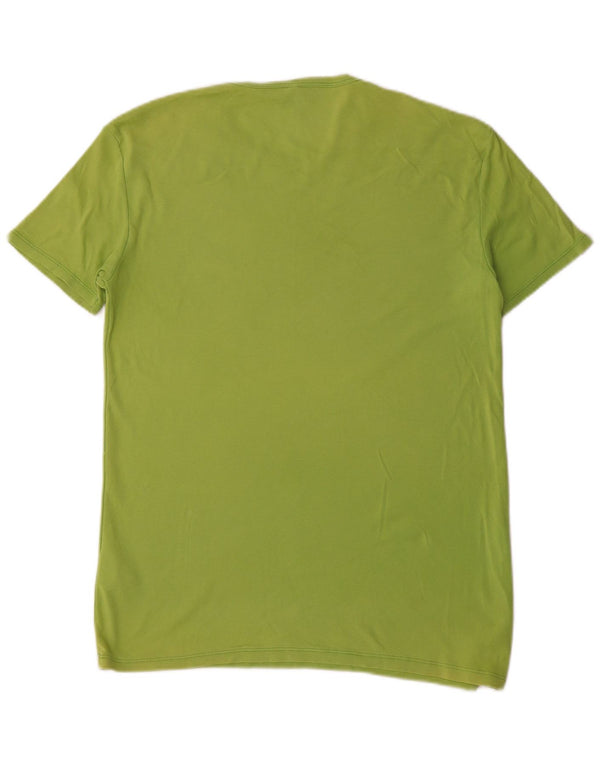 T-shirt grafica da uomo Benetton Top XL in cotone verde