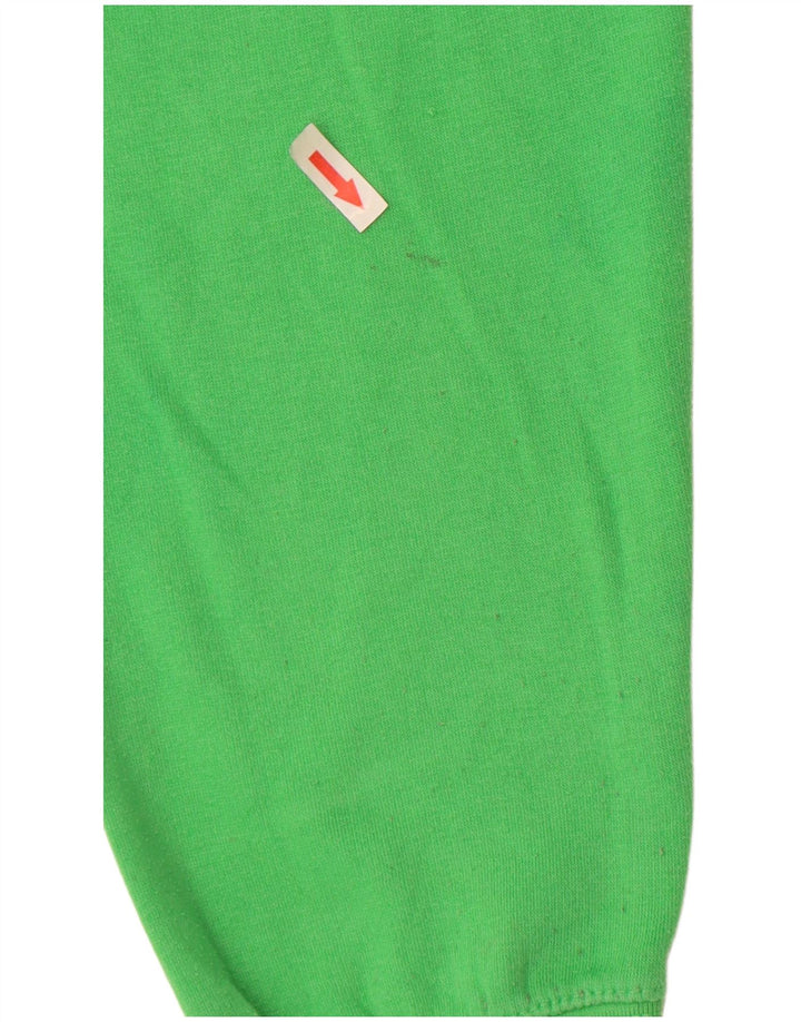 Zara Womens Crop Sweatshirt Jumper UK 14 Medium Green Polyester