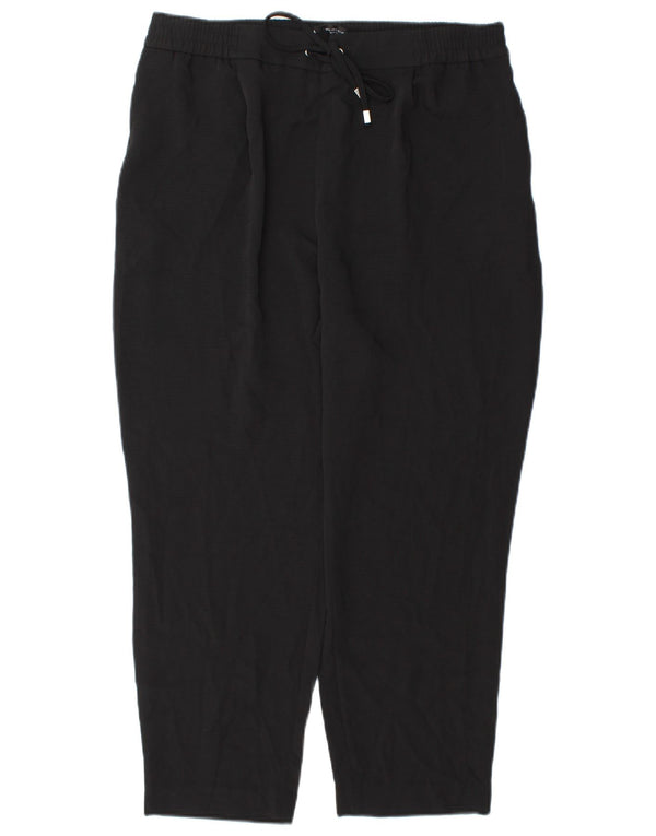 Pantaloni corti a vita alta da donna Zara grandi W30 L25 poliestere nero