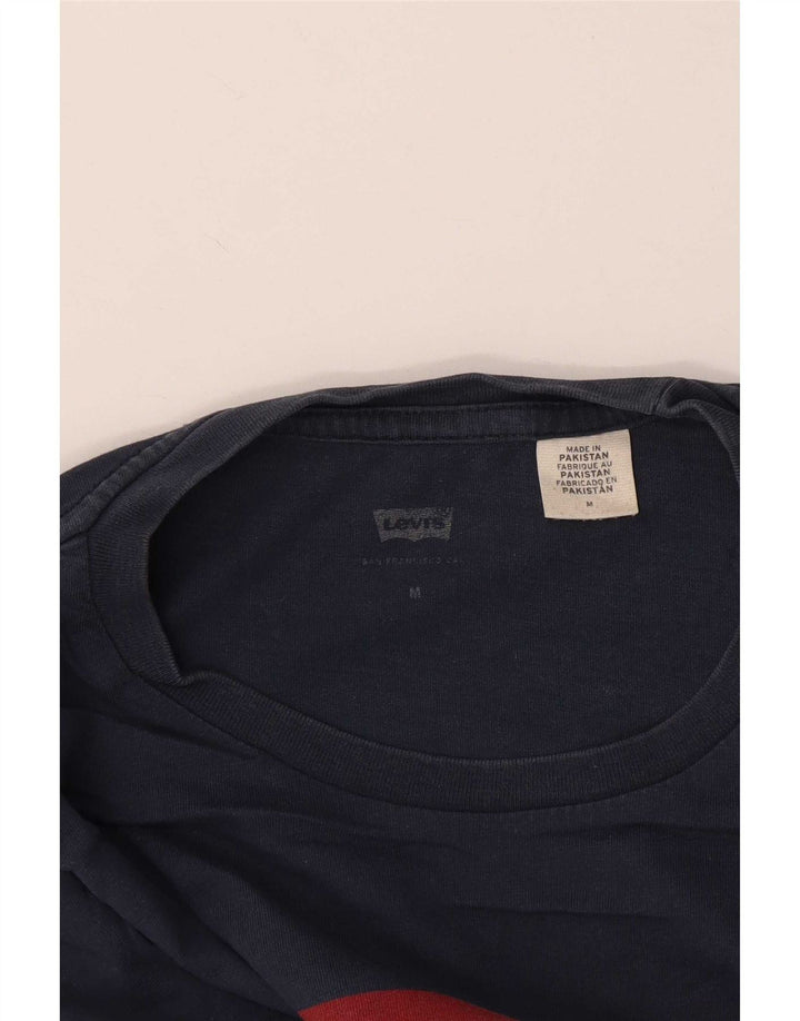 Levi's Herre grafisk T-shirt Top Medium Navy Blue