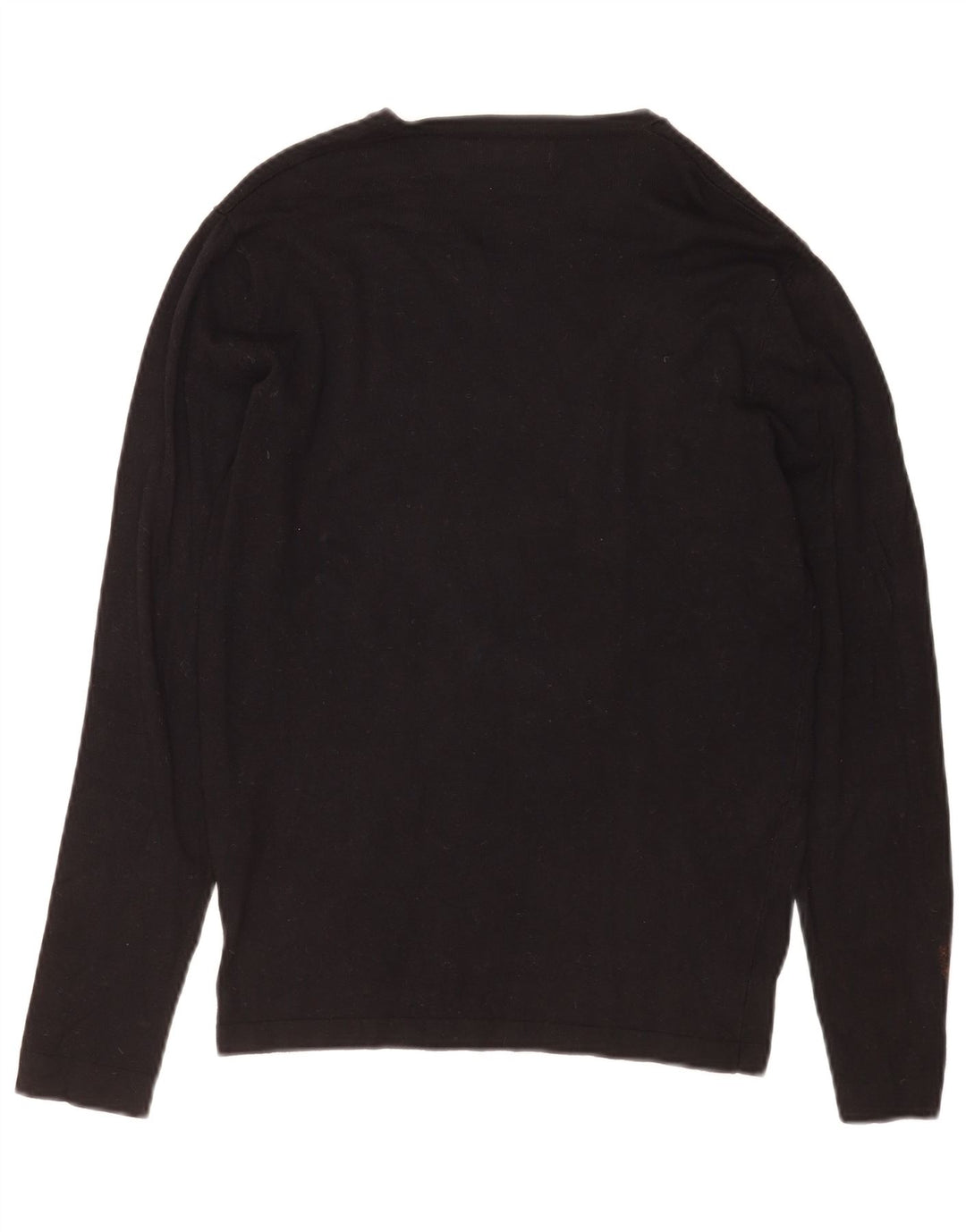Zara Pull Col V Homme Noir Moyen Viscose