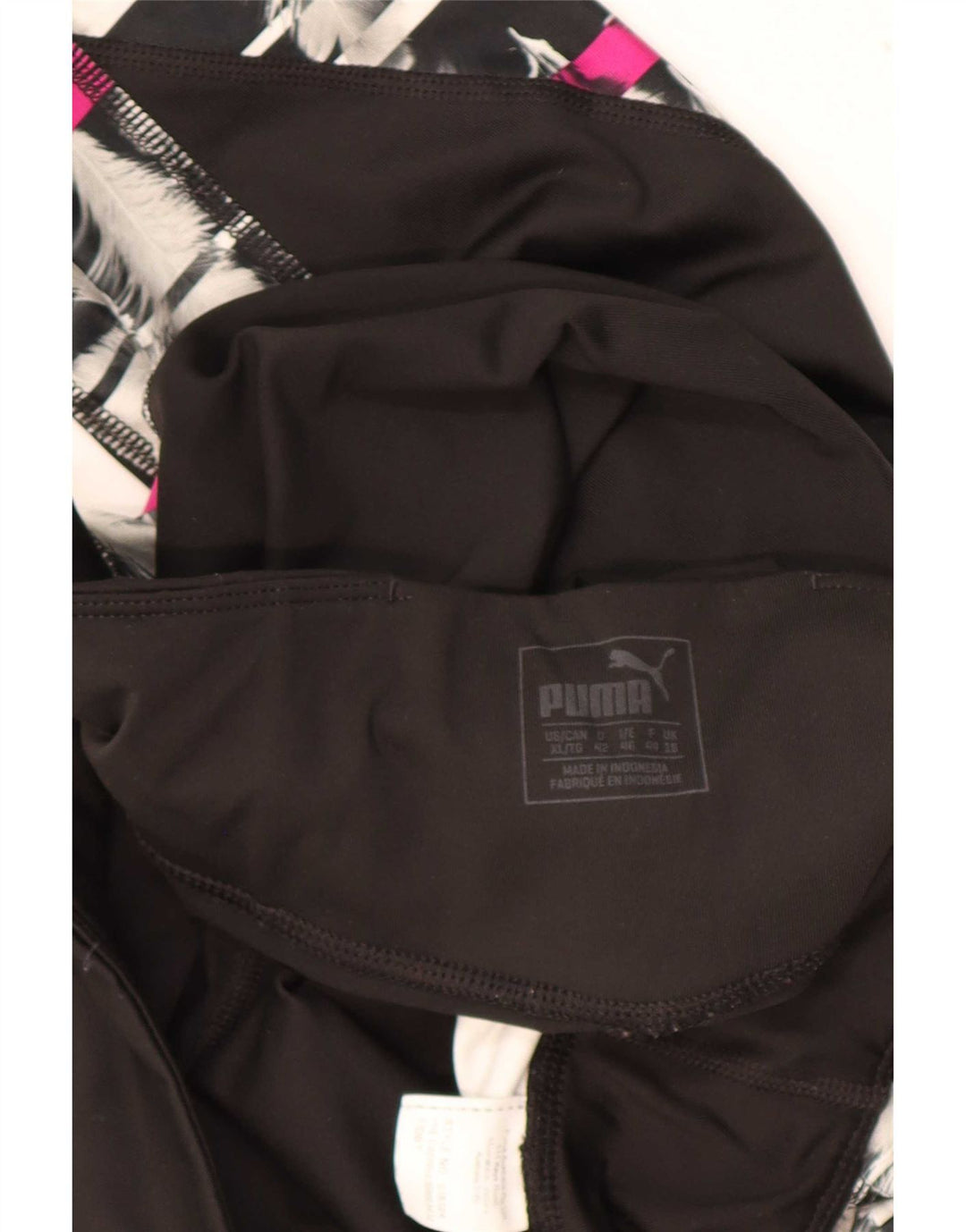 Leggings Puma da donna UK 18 XL neri geometrici