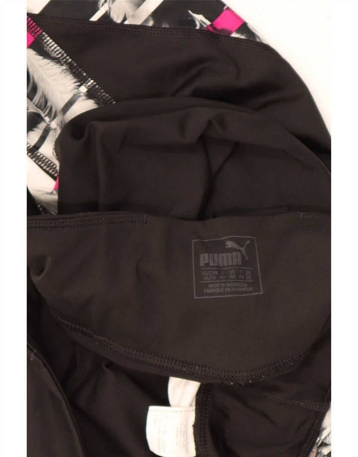 Leggings Puma da donna UK 18 XL neri geometrici