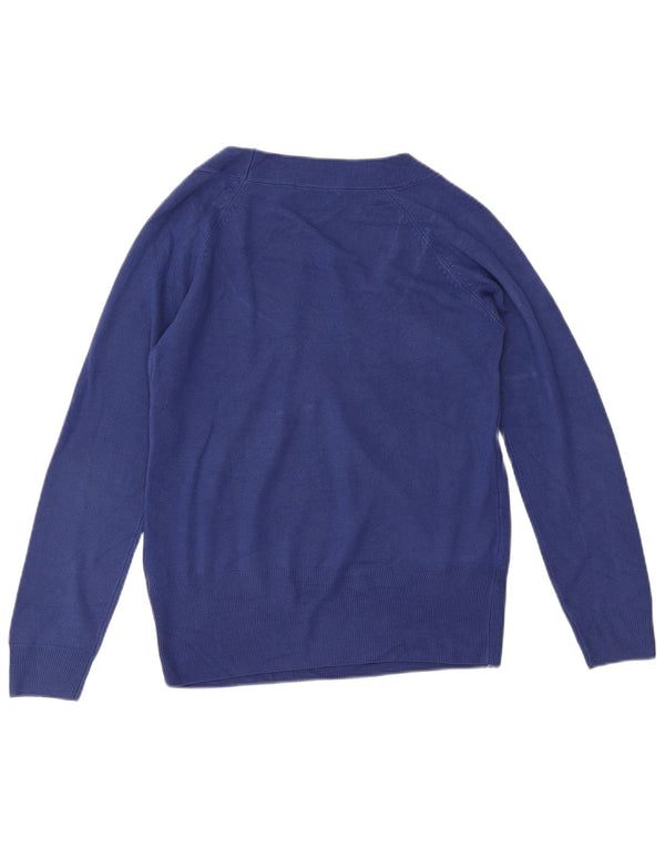 Maglione maglione con scollo a barca da donna Marks & Spencer UK 12 Acrilico blu medio