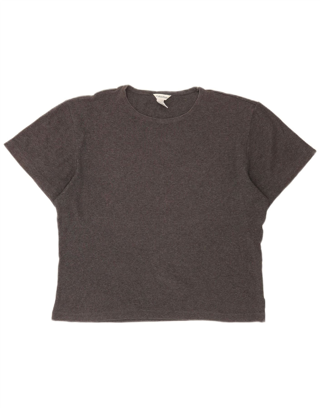 CALVIN KLEIN Womens Oversized T-Shirt Top UK 14 Medium Grey Cotton