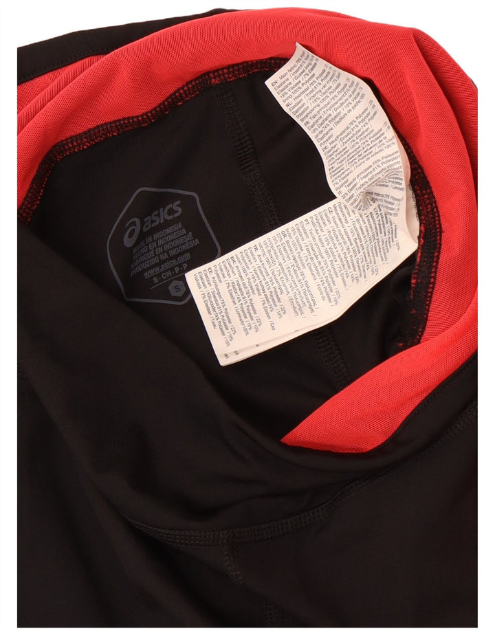 Asics Capri-Leggings für Damen, UK 10, Größe S, Schwarz, Colourblock-Polyester