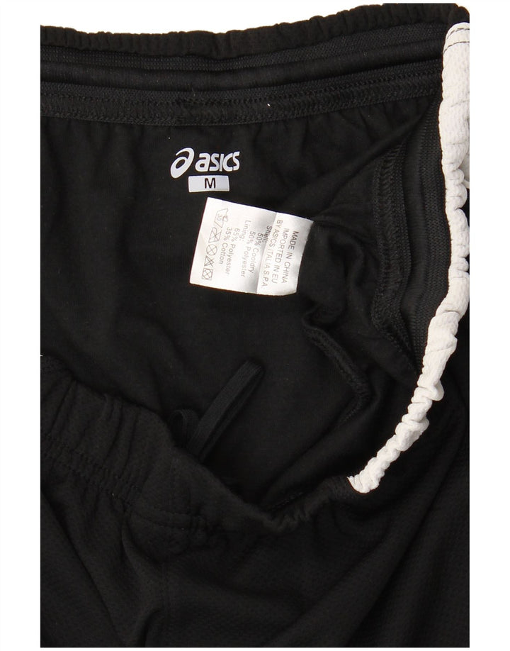 Asics Womens Sport Shorts UK 12 Medium  Black Colourblock Polyester