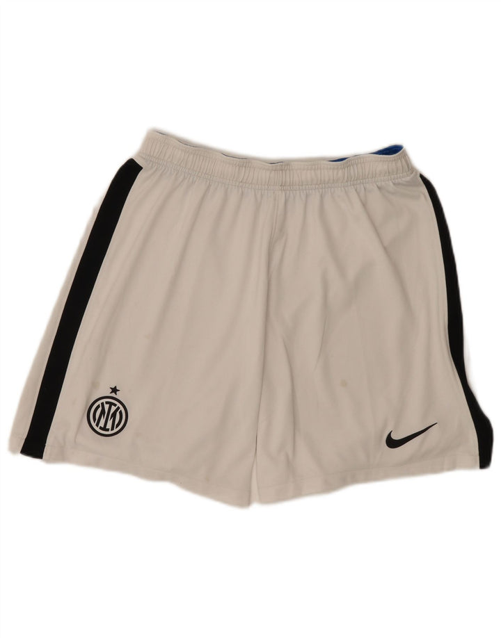 NIKE Mens Inter Milan Sport Shorts XL  White Polyester