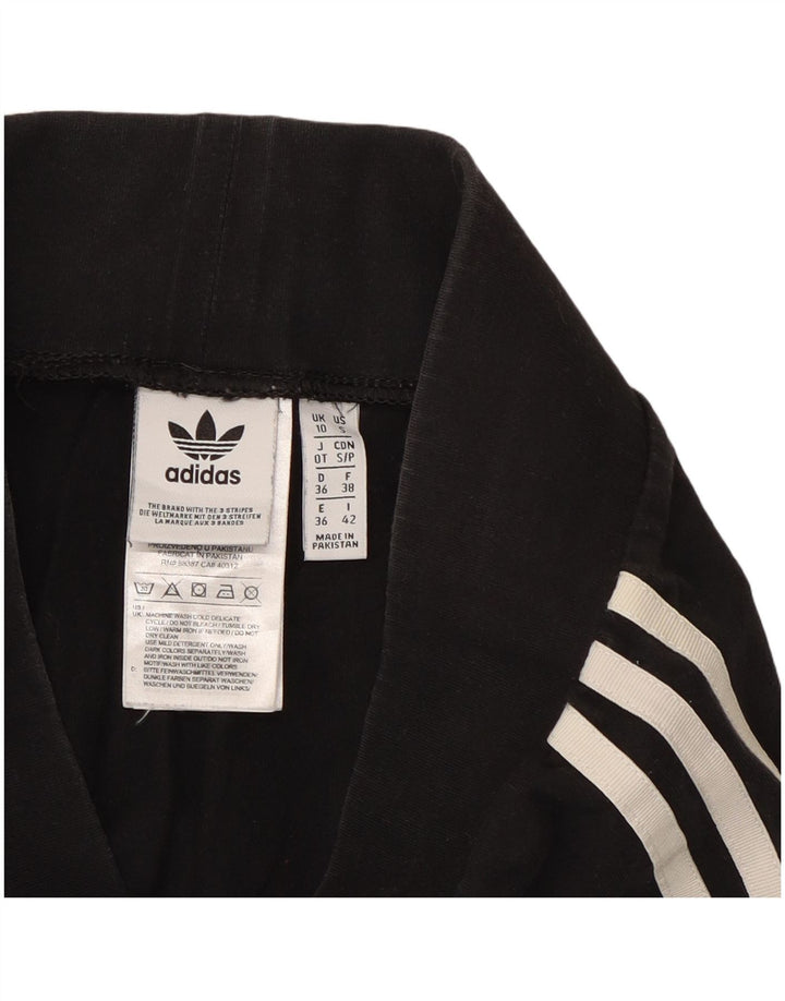 Adidas Womens Leggings UK 10 Small Black Cotton