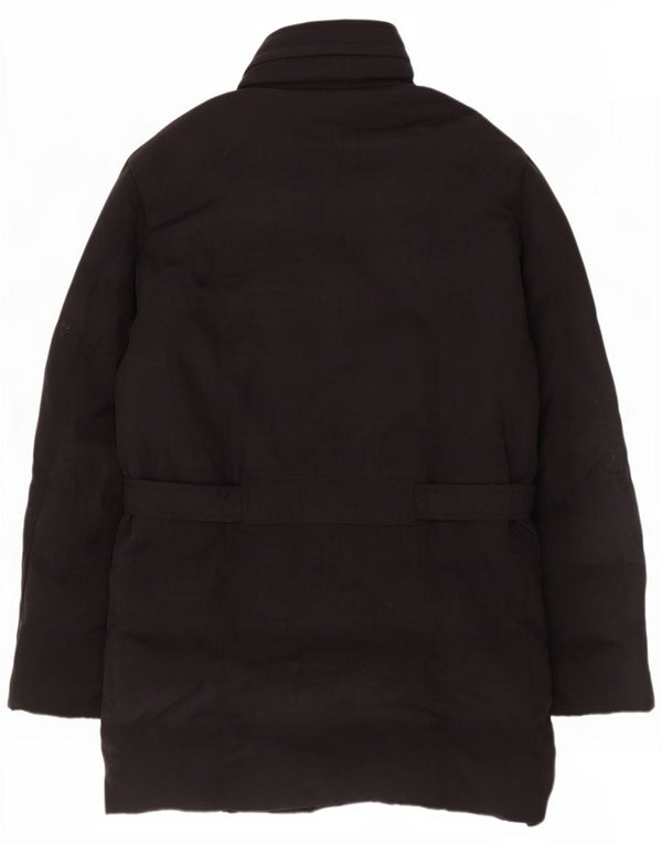 Vintage Mens Hooded Padded Coat UK 36 Small Black