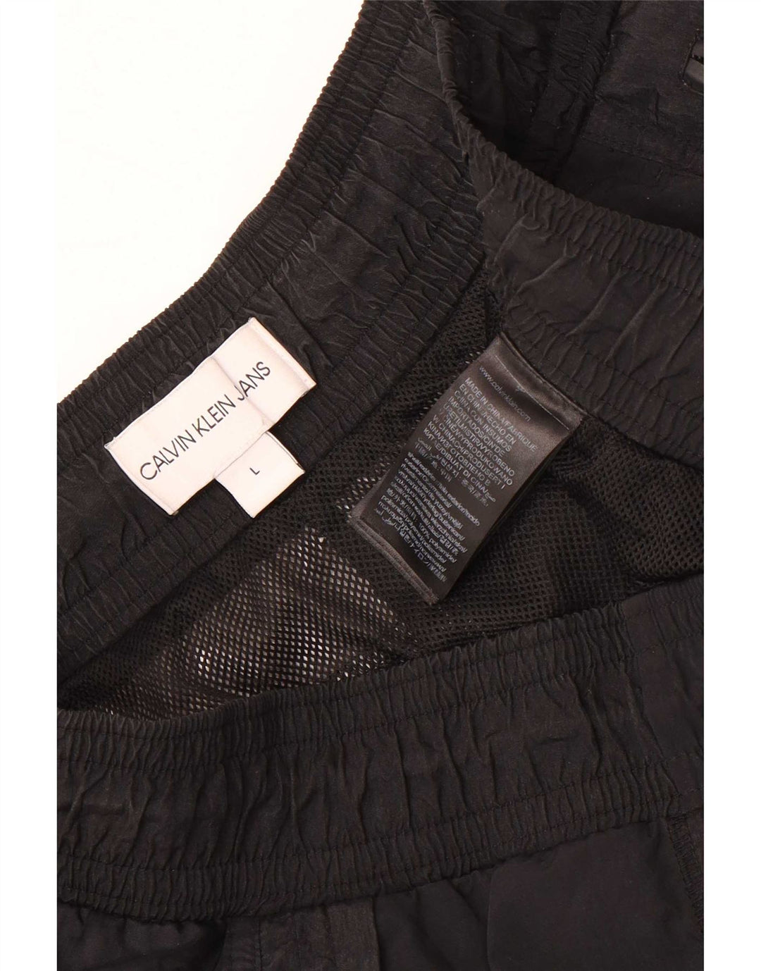 Calvin Klein Mens Tracksuit Trousers Joggers Large  Black Polyamide