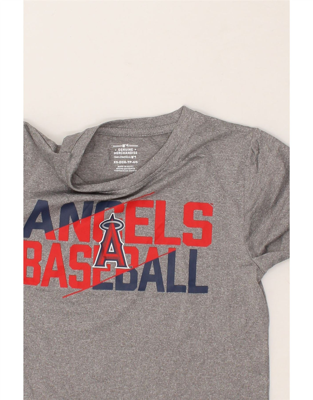 GENUINE MERCHANDISE Boys Graphic T-Shirt Top 4-5 Years XS  Grey Polyester Vintage Genuine Merchandise and Second-Hand Genuine Merchandise from Messina Hembry 
