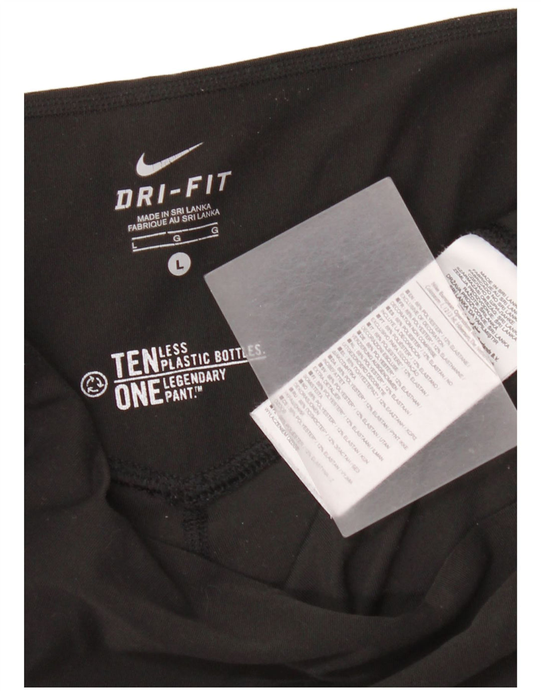 Damskie legginsy Nike Dri Fit UK 16, duże, czarne, poliestrowe