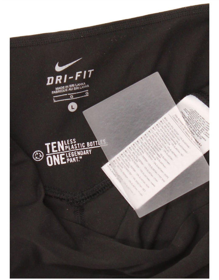 Damskie legginsy Nike Dri Fit UK 16, duże, czarne, poliestrowe