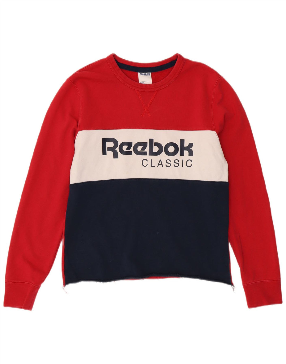 Reebok Womens Sweatshirt Jumper UK 14 Medium Multicoloured Colourblock