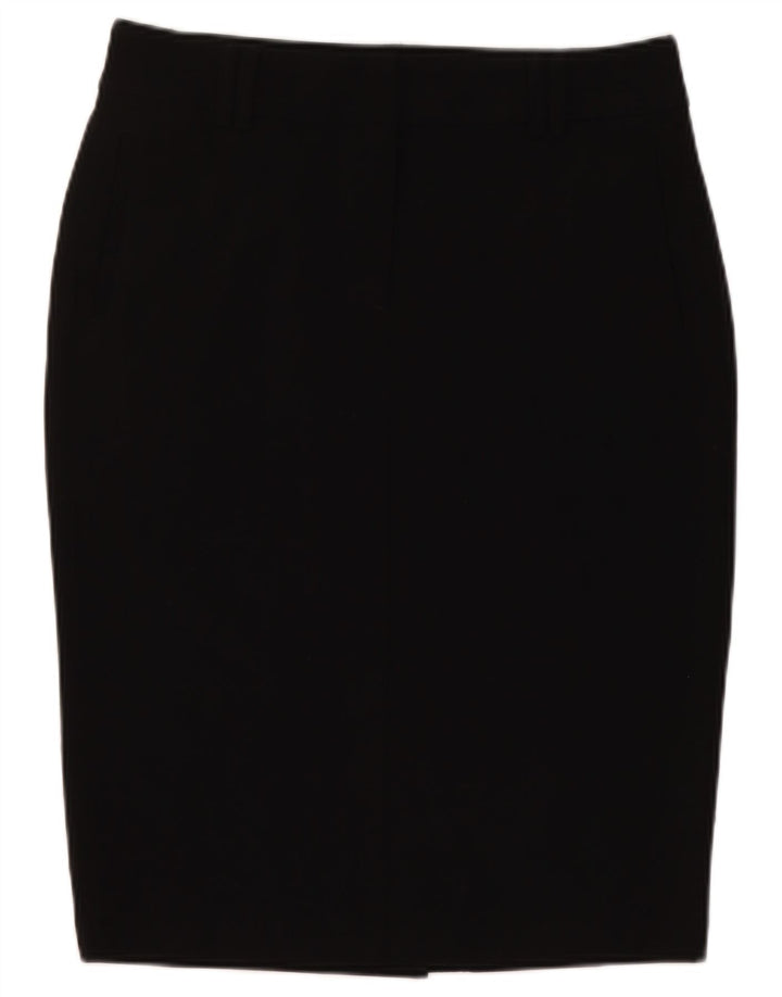 Gonna a tubino da donna Marks & Spencer UK 12 media W30 poliestere nero