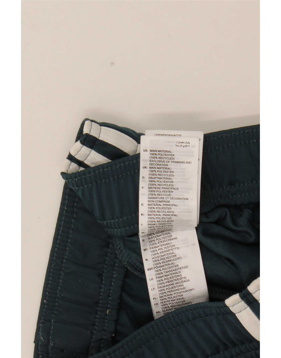Pantaloni della tuta da ragazzo Adidas 11-12 anni in poliestere verde