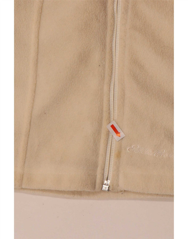 Eddie Bauer Womens Fleece Gilet UK 10 Small Off White
