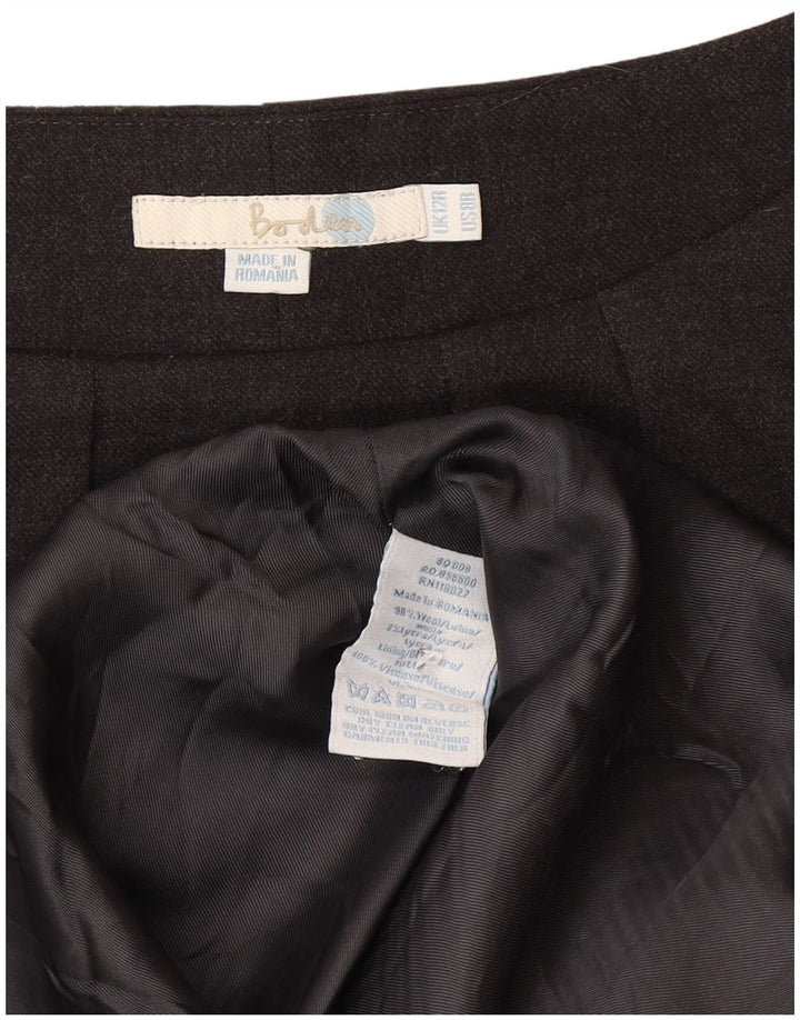 Boden Dame 3/4 ærmet Regular Sheath Dress UK 12 Medium Grey Uld