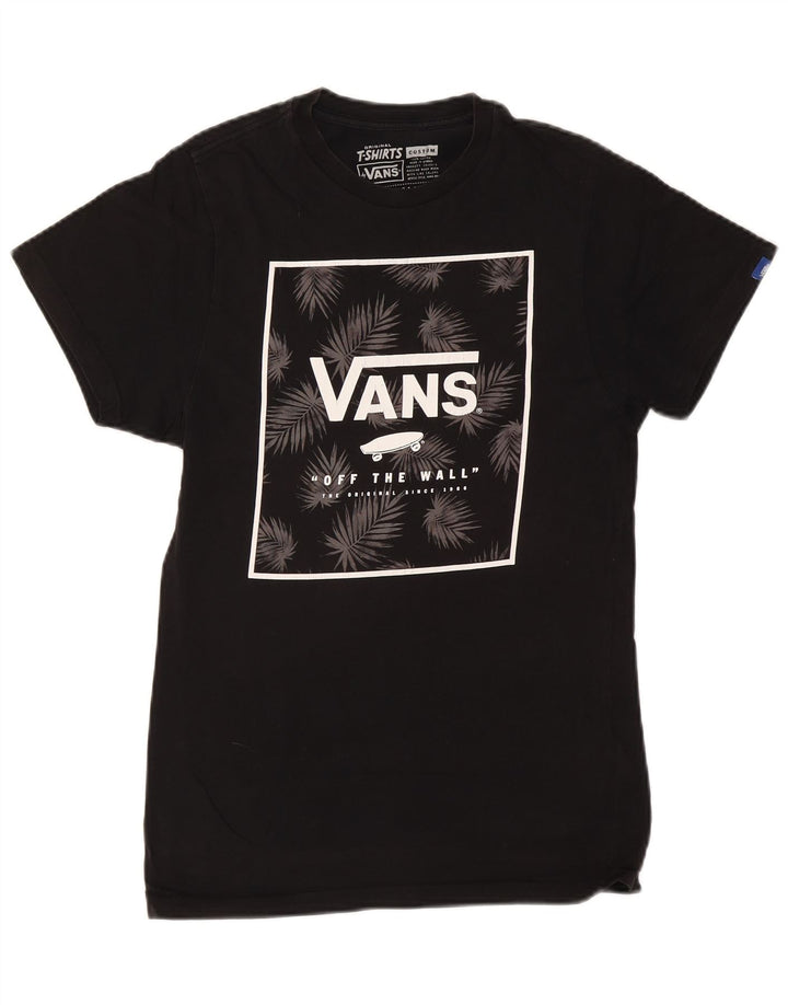 VANS Mens Custom Fit Graphic T-Shirt Top Small Black Cotton