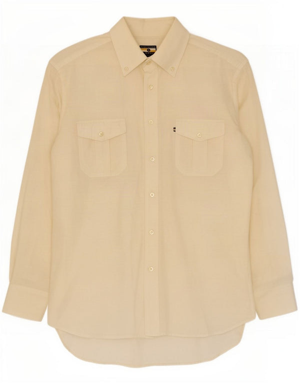Navigare Mens Shirt Large Off White Cotton