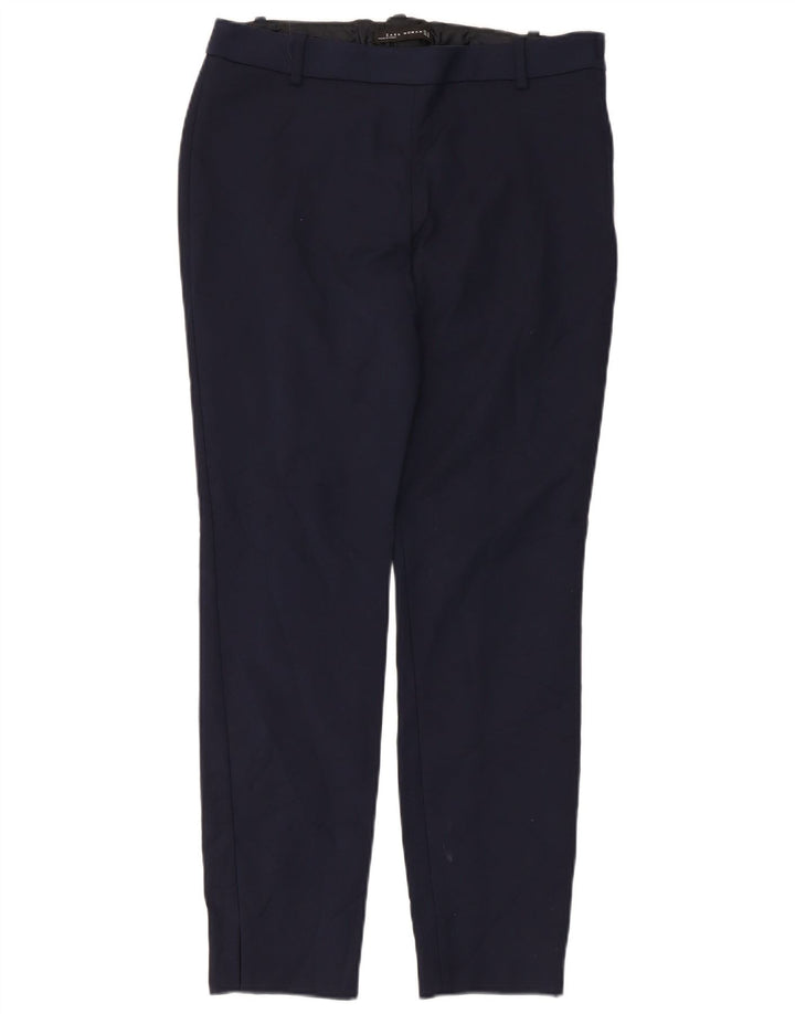 Zara Womens Slim Casual Trousers Medium W30 L27 Navy Blue