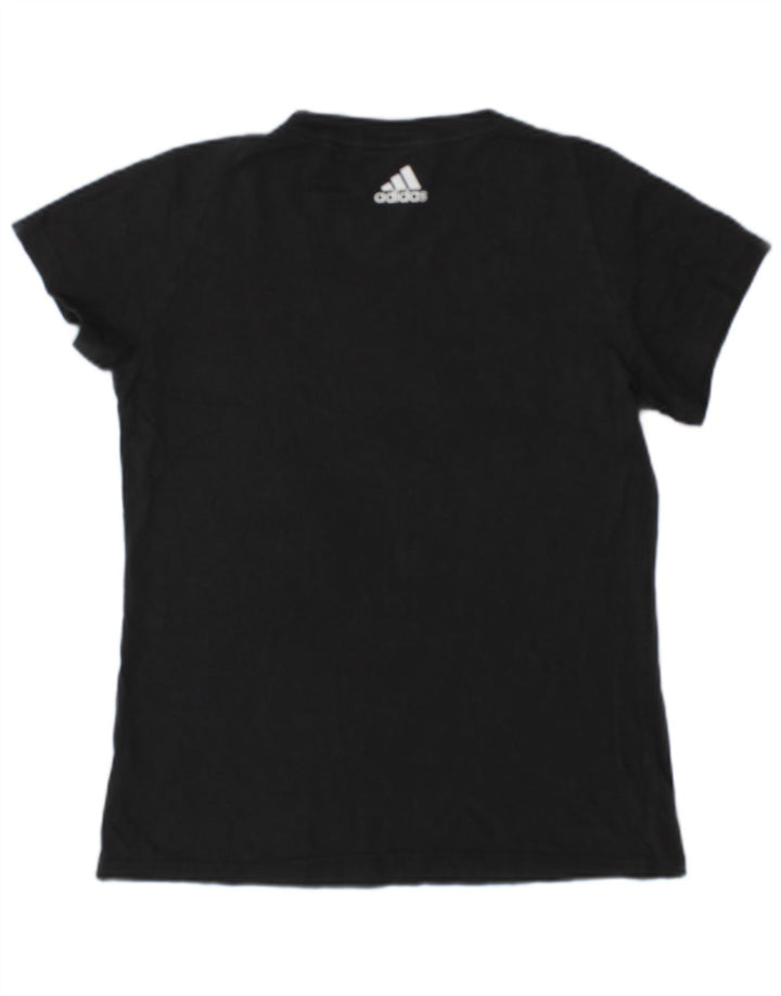 Adidas Womens Graphic T-Shirt Top UK 12/14 Medium Grey