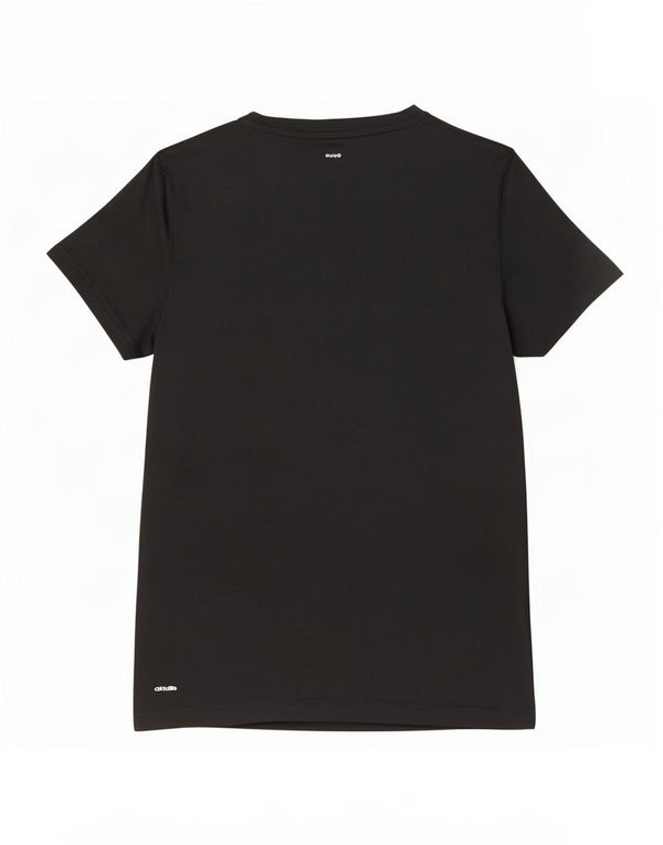 T-shirt da donna Adidas Top UK 12/14 Medium Nero Poliestere