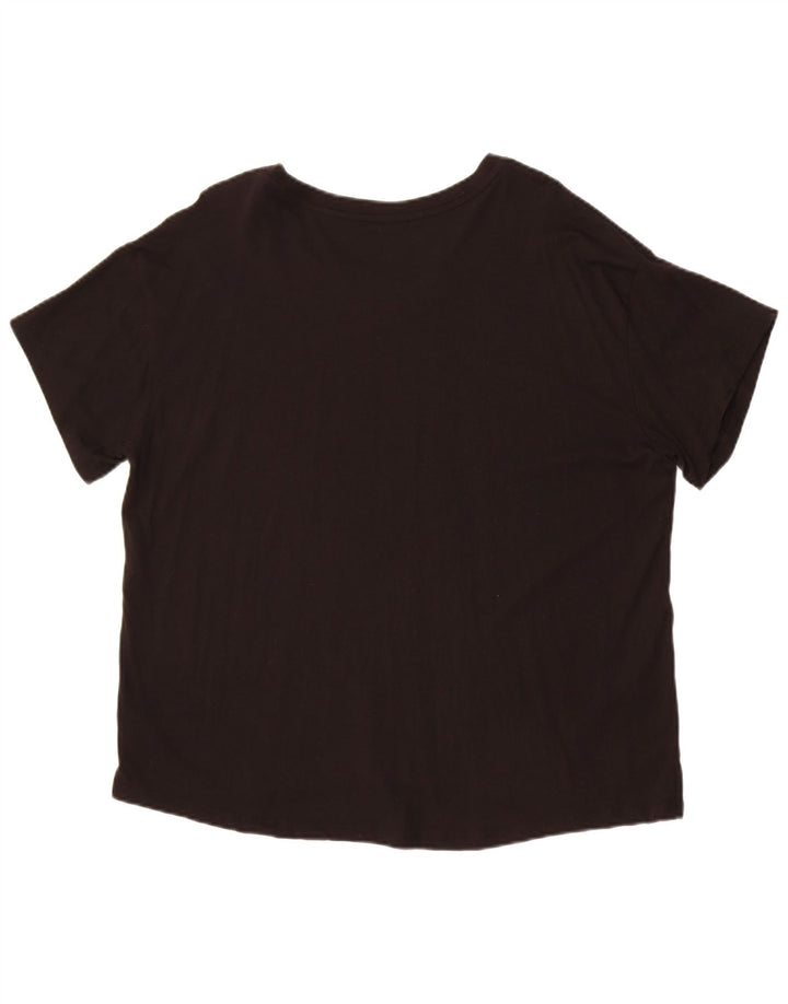 Reebok Mens Graphic T-Shirt Top 2XL Black Cotton