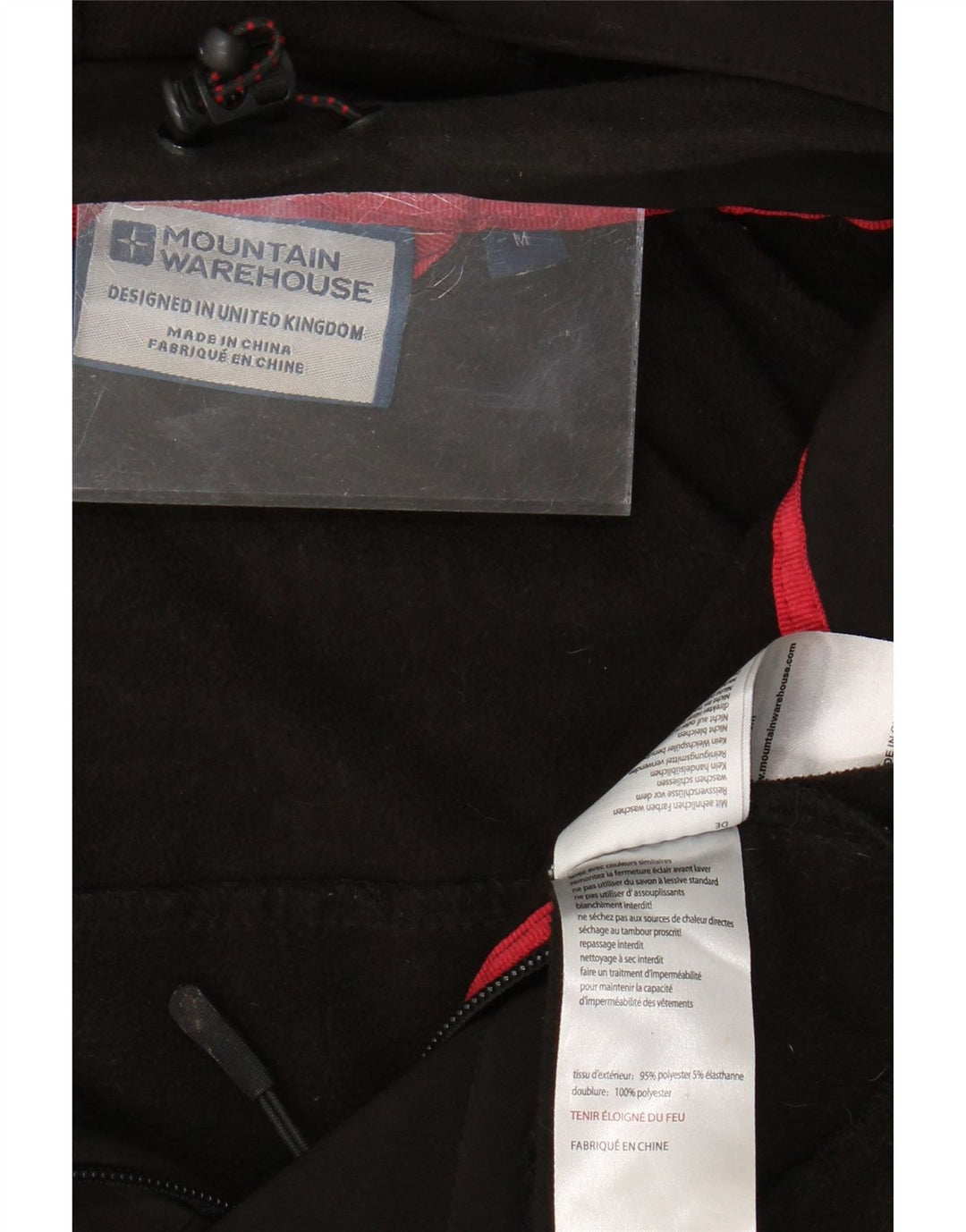 MOUNTAIN WAREHOUSE Мужская куртка-ветровка UK 38, средний черный полиэстер
