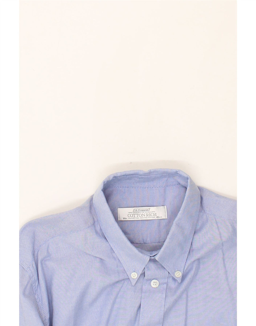 ST. BERNARD Mens Shirt Size 41 Large Blue Cotton Vintage St. Bernard and Second-Hand St. Bernard from Messina Hembry 