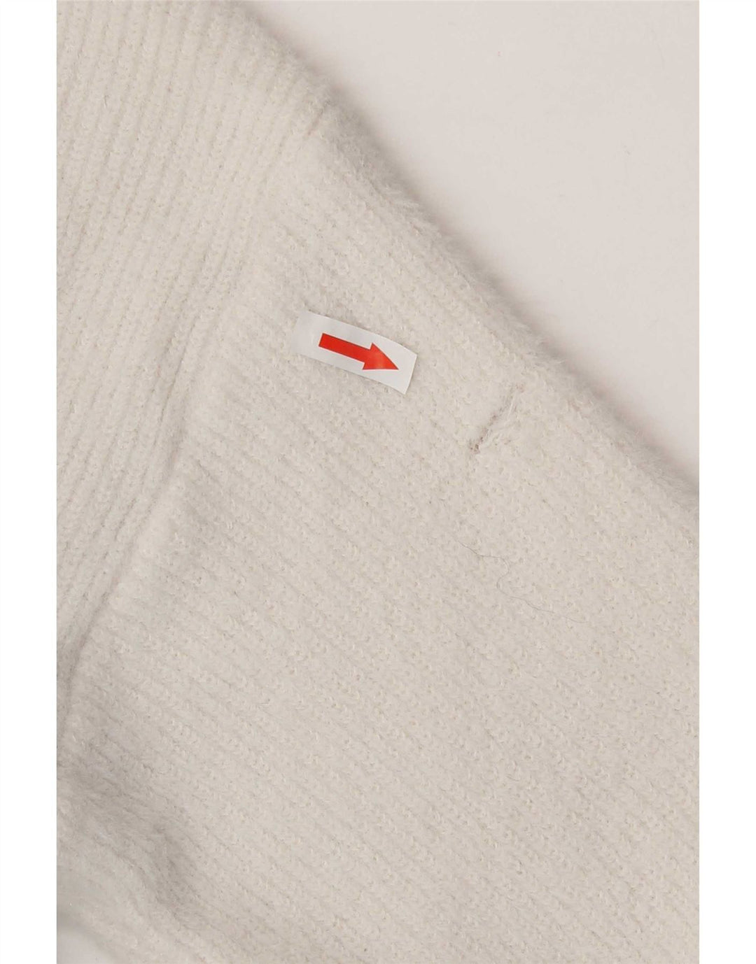 Pulover cu decolteu în V Zara pentru femei UK 10 Poliester alb mic