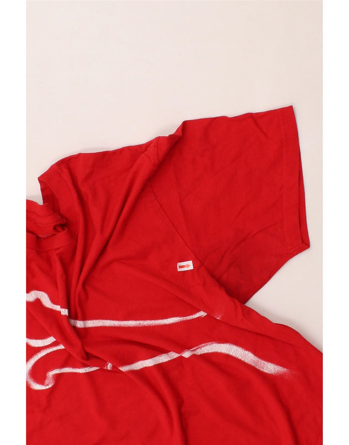 PUMA Mens Graphic T-Shirt Top Large Red Cotton Vintage Puma and Second-Hand Puma from Messina Hembry 