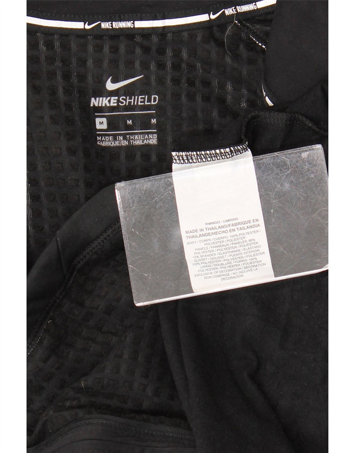 NIKE Womens Tracksuit Top Jacket UK 14 Medium Black Polyester