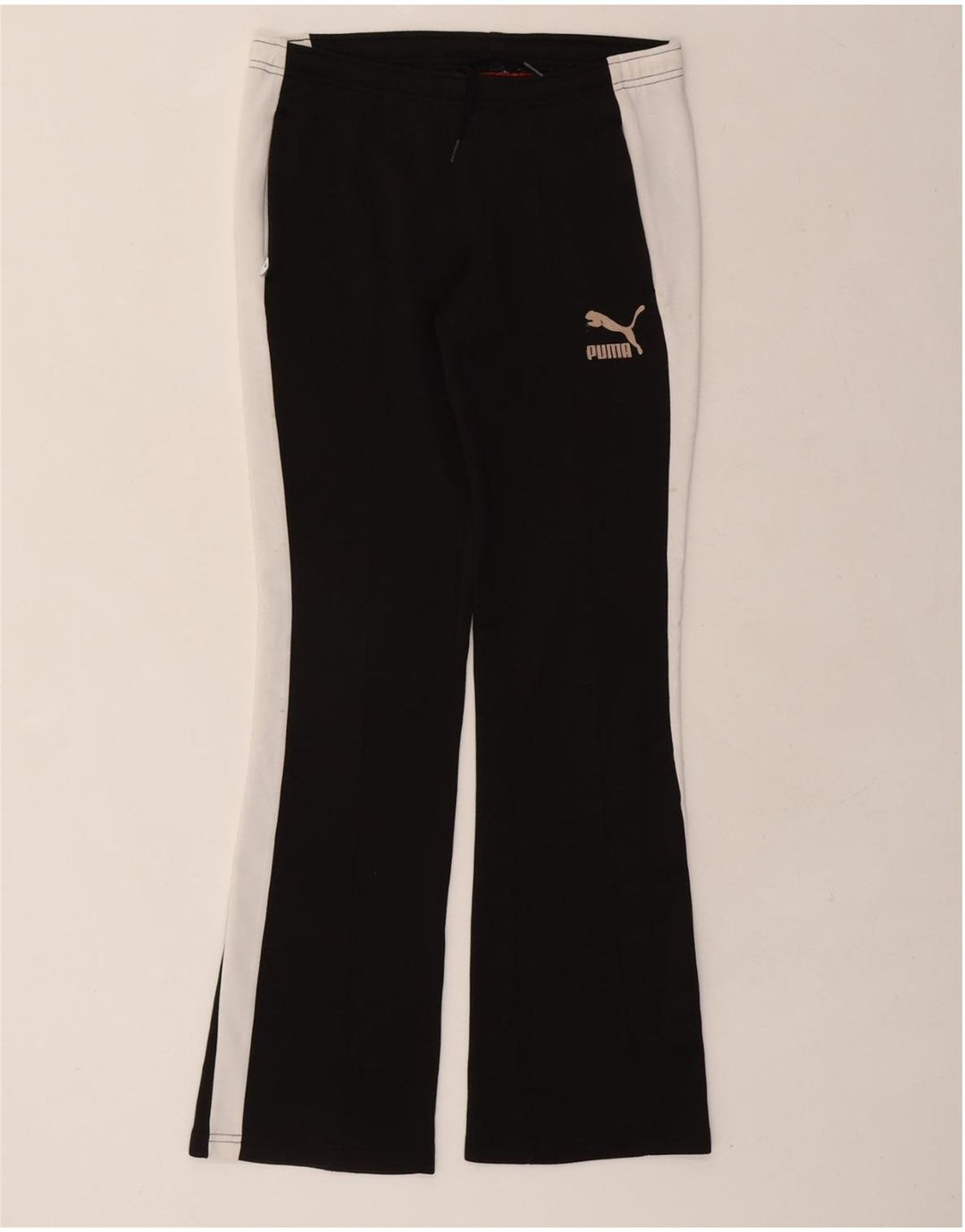 PUMA Womens Tracksuit Trousers UK 10 Small Black Colourblock Vintage Puma and Second-Hand Puma from Messina Hembry 